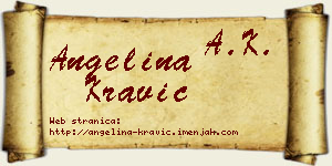 Angelina Kravić vizit kartica